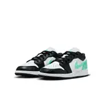 NIKE 休閒鞋 女鞋 大童 運動鞋 AJ 喬丹 AIR JORDAN 1 LOW GS 黑白綠 553560-131