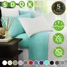 4Pcs Bed Flat Fitted Bamboo Sheet Set Bed Single/Double/Queen/King Ultra soft