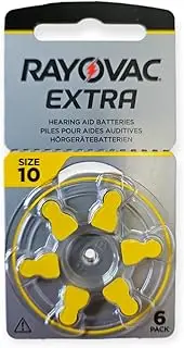 RAYOVAC 6 x Extra Advanced with Active Core Technology 10 - The Latest Generation of Hearing aid Batteries