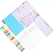 Parliky Compact Loose Leaf Paper Refill Planner Notebook Binder Accessory Lightweight Writing English Version