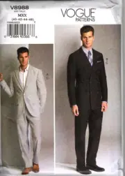 Vogue V8988 Mens 40 to 46 Suit Jacket and Pants Uncut Sewing Pattern