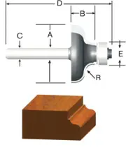Vermont American 1-1/4 in. Carbide Tipped Ogee Router Bit
