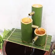 Bamboo Fountain Garden Bamboo Feng Shui Water Fountain Outdoorese Garden Feature Spout and Pump Sculptures Statues Home Decoration Arts Crafts(35Cm) (65cm)