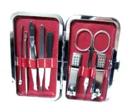 New Travel Manicure Set 8-Piece Scissors Nail Clippers File Tweezers