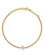 Zoe Chicco 14K Yellow Gold Diamond Pendant Box Chain Bracelet