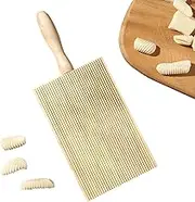 Gnocchi Board | Wooden Butter Paddles Nonsticky Pasta and Butter Tools with Handle,Garganelli Cavatelli Tortellini Cavarola Roller, Cutlery Generic