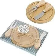 Mini Board with Knives and Forks Bulk Round Cheese Board Set Round Cheese Set Smooth Solid Bamboo Cutting Tool Beautiful Mini with Knives and Forks Bulk for Party