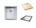 Franke Bow BXX210-36 Single Bowl Inset Undermount Flushmount Sink Pack