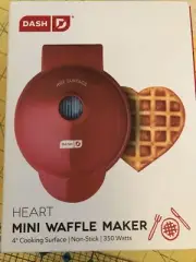 Dash Heart Mini Waffle Maker- Brand New