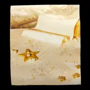 Rico Design Table Runner Embroidery Kit, 16x39 Beige Gold White Christmas Floral