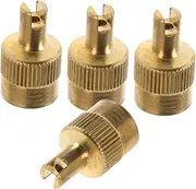 Gogogmee 4 Pcs Tire Valve Caps: Metal Stem Covers for Construction Vehicles and Agricultural Machines - Car Accessories for Easy Replacement