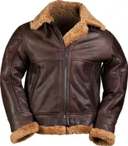 Mil-Tec US B46 Bomber, leather jacket , color: Brown , size: M