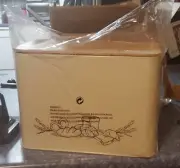 X Large Bread Box For Countertop with Bamboo Cutting Board Lid - Metal