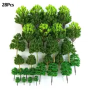 Set of 28 Mixed Model Trees Perfect for Roadway and Architecture Scenery