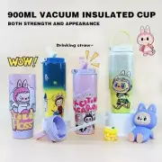 Labubu cute cartoon stainless steel cup hand-held thermos large capacity Water