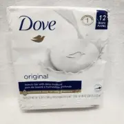 Dove Original Deep Moisturizing Beauty Bar Soap 3.75 oz (12 Bars)