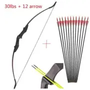 30-50Ibs Powerful Recurve Bow and Arrows Archery Bow with Double Arrow Rest Tool