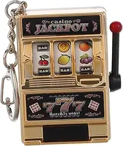 Vaguelly Cute Keychain Cool Mini Slot Machine Keyring Fruit Keychain Charms for Bag Backpack
