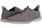 Stacy Adams Men SYNCHRO Plain Toe Elastic Lace Up Size 9 M Gray