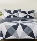 Origami Pieced Nautical Patchwork 3-piece Quilt Set/ Queen Size
