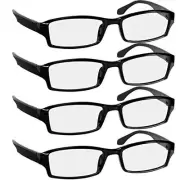 Reading Glasses, Comfort Spring Hinges for Men and Women, 01h-4-black 1.5 x