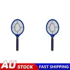 Bug Zapper Racket Electric Fly Swatter Handheld Battery Powered Zapper (Blue)