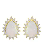 [Georgini] Opal Glow Rozelle Created Opal Earrings in Gold