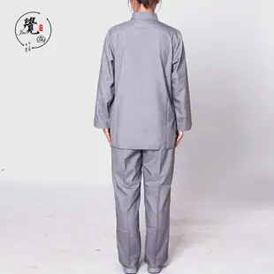 僧服 居士服 禪修服 覺牌僧服布扣凈宗女居士服男棉麻純棉禪修服套裝夏秋四季禪意套裝『cyd18973』