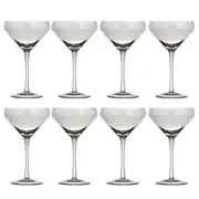 2x 4pc Ladelle Flynn Coupe Glass Stemware Cocktail Drinkware 18cm Charcoal