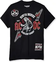[Liquid Blue] Unisex-Adult 31917-1-XL Ac/Dc Australian Hard Rock Dirty Deeds Short Sleeve Tee Short Sleeve T-Shirt