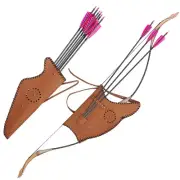 Archery Bow & Arrow Bag Suit Leather Back Quiver Holder Traditional Recurve Bow