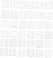 Beatifufu 36 Pcs Reusable Alphabet and Number Stencils for Hollow Out Drawing Templates for Art Craft and DIY Projects Durable Pet Material Easy to Clean Cultivates Imagination and Parent