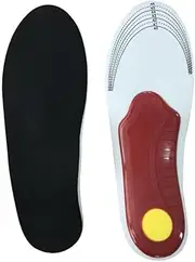 [Generic] Arch Cushion Full Length Comfort Support Shoe Insoles, Women's/Men's (Black Red, L)
