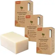 Solid Dishwashing Soap Bar – 6 Oz (Citrus) Plastic-Free Dish Soap for Kitchen & Hand-Washing, Eco Friendly, Vegan, & Cruelty-Free, Cuts Through Grease Naturally, Comes in Sustainable Packaging