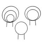 Set of 3 Indoor Round Plant Trellises for Climbing Houseplants Metal Frames1517