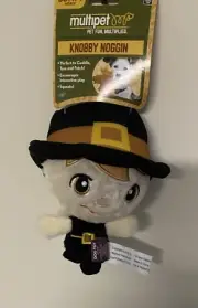 Multipet Harvest Knobby Noggins Plush Dog Toys 7" Pilgrim