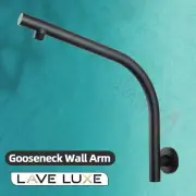 Bath Round Gooseneck Shower Arm Extension Wall Mounted Stainless Steel BLACK