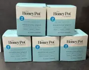 5 Boxes The Honey Pot Company Sensitive Wipes 15 Single Towelettes