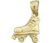 14K Gold Quad Roller Skate Charm