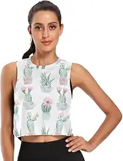 [Joisal] Romantic Pink Hearts Sport Tank Tops Sleeveless Running Tank Tops for Women
