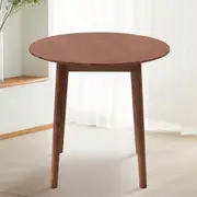 ACA Round Wooden Dining Table 100cm for Home Kitchen Restaurant Cafe Walnut