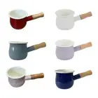 17oz Mini Milk Pan, Small Saucepan with Wooden Handle, Nonstick Sauce Pan for