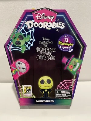 DISNEY DOORABLES NIGHTMARE BEFORE CHRISTMAS BLACKLIGHT 13 PC SDCC 2023 EXCLUSIVE