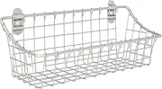 Spectrum Diversified Vintage Cabinet Door & Wall Mount Basket Kitchen Pantry Bath & Entryway Storage Organizer Tray Bin, Small, Pewter