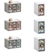 Transparent Rabbit Organizer Multi Compartment Desktop Storage Box Drawer Holder