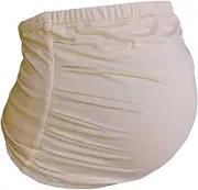 DefenderShield EMF 5th Generation Radiation Protection Baby Belly Band for Pregnancy Maternity Organic Bamboo Cotton Blend, Beige, Small