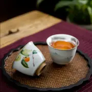 汝窑 small Teacup Jingdezhen high-end Kung Fu tea set Single ceramic cup