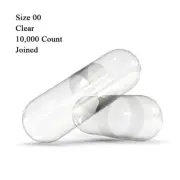 00 Empty Gelatin Capsules 10000 Count Fillable Pill Caps Empty Clear Joined