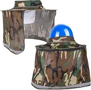 [Generic] Hard Hat Sun Shade, Full Brim Mesh Neck Shield, High Visibility Face Scarf Headgear Accessories for Construction Gardening Beach