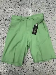 NWT Walter Hagen Men's Performance 11 Easy Waist Golf Shorts Tidal Green 30 10”